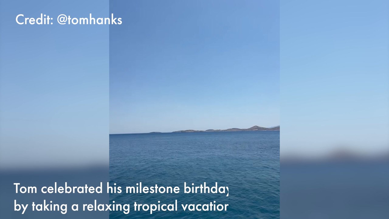 Tom Hanks' 70th birthday plunge