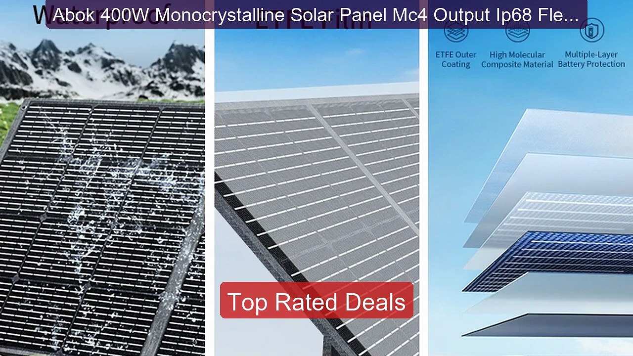 Abok 400W Monocrystalline Solar Panel Mc4 Output Ip68 Flexibl... -- Amazing Value 2026 | Must Have!