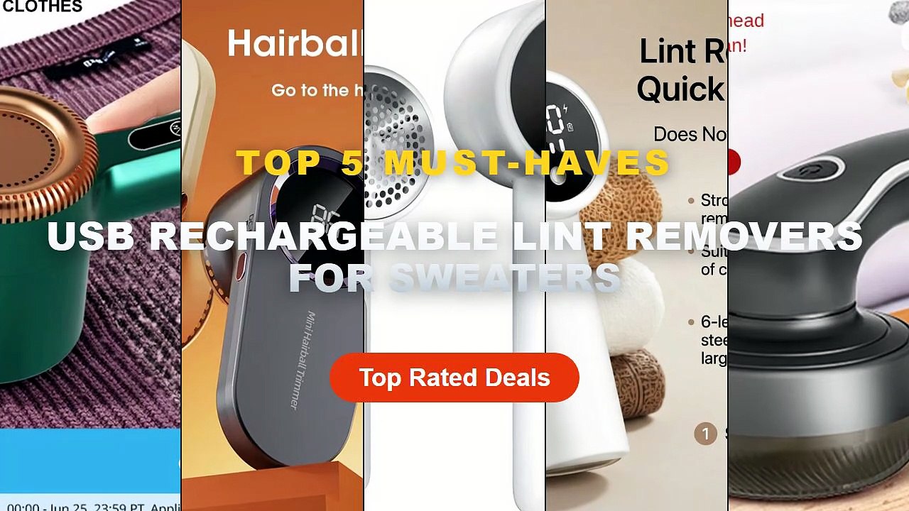 Top 5 Best USB Rechargeable Lint Removers For Sweaters (Must Have!) - Rechargeable Fabric Shaver, USB Powered Lint Shave...
