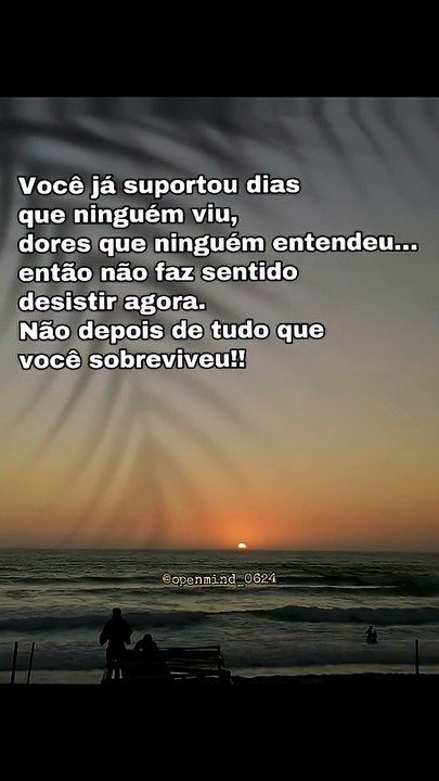 Não faz sentido desistir agora!