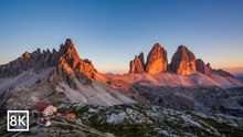 Tre Cime Di Lavaredo Famous Peaks Of The Dolomites Italy 8K