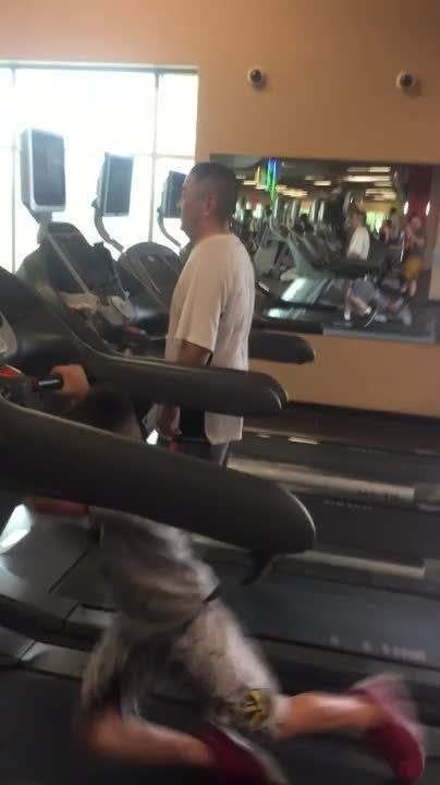 Boy Gets Shot off Treadmill While Trying to Run On It