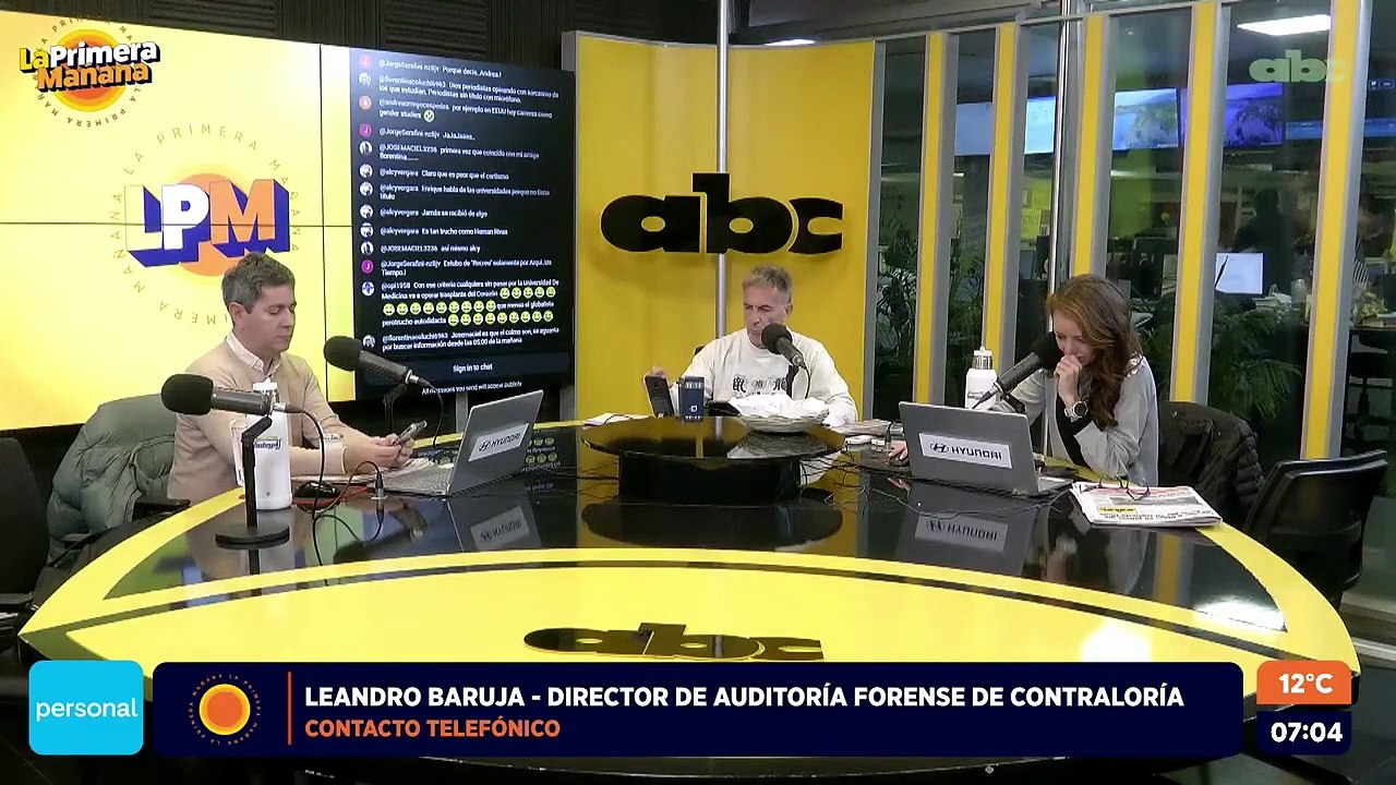 Contacto telefónico con Leandro Baruja, director de auditoria forense de contraloría