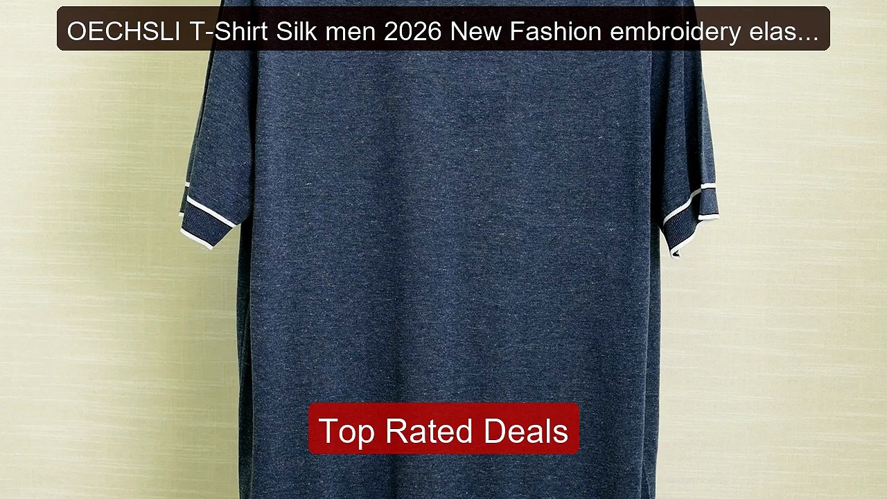 OECHSLI T-Shirt Silk men 2026 New Fashion embroidery elastic short ... -- Top Rated 2026 | Buy Now!