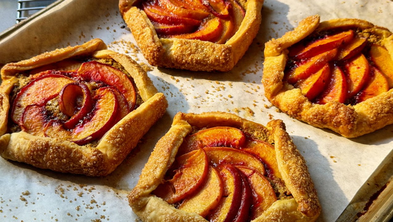 Peach and Pistachio Galettes Recipe