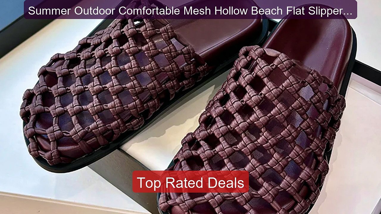 Summer Outdoor Comfortable Mesh Hollow Beach Flat Slippers Women R... -- Best Deal 2026 | Shop Now!