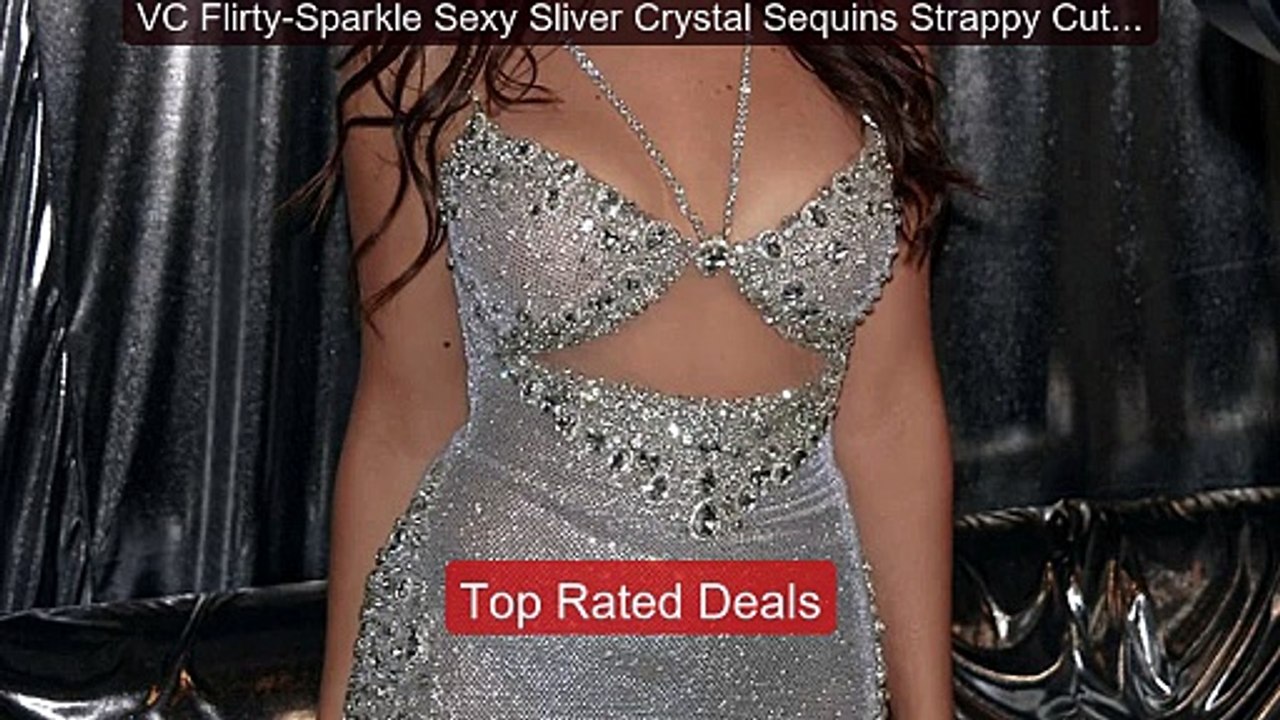 VC Flirty-Sparkle Sexy Sliver Crystal Sequins Strappy Cut-Out ... -- Hot Deal 2026 | Limited Offer!