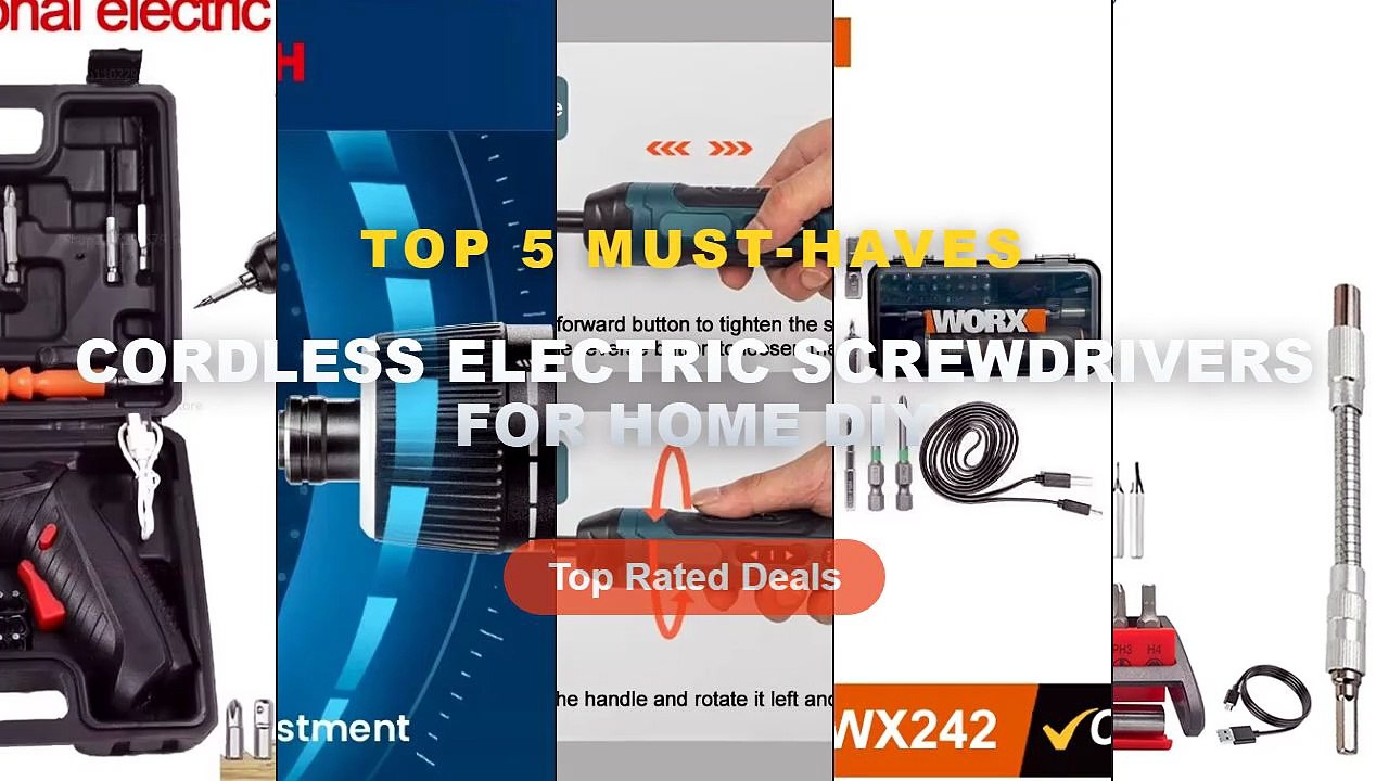 Top 5 Best Cordless Electric Screwdrivers For Home DIY (Must Have!) - Cordless Electric Screwdriver Rechargeable 1300mah...