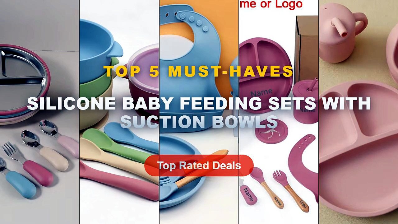 Cheap & Best Silicone Baby Feeding Sets With Su...