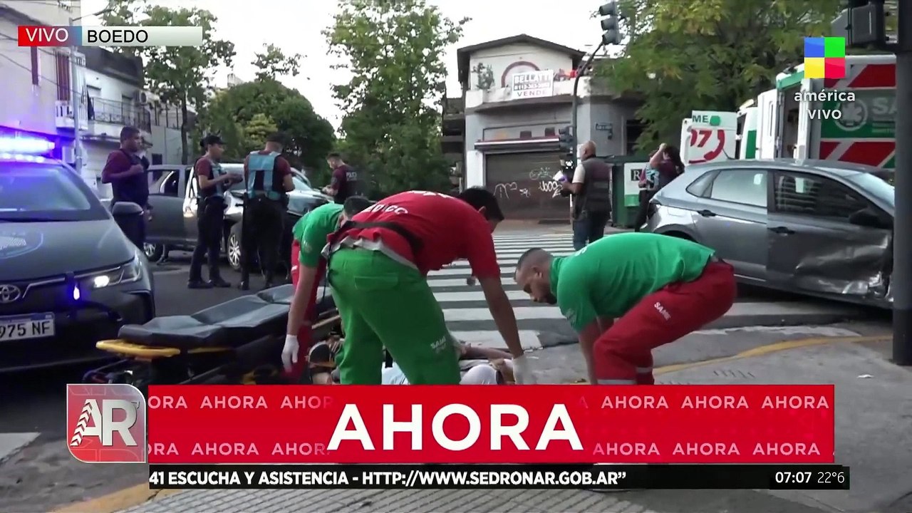 Choque en Boedo deja cuatro heridos graves