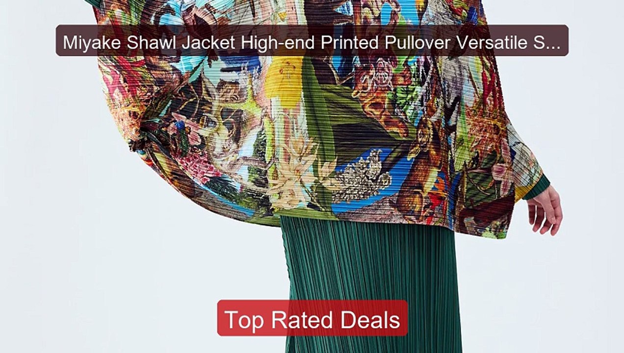 Miyake Shawl Jacket High-end Printed Pullover Versatile Sun Pr... -- Best Buy 2026 | Great Quality!