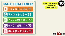 #ProveYourIQ 😏 Can You Solve These 5 Equations? 🔢