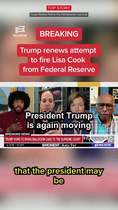 Trump Renews Push to Fire Fed Governor Lisa Cook #shorts