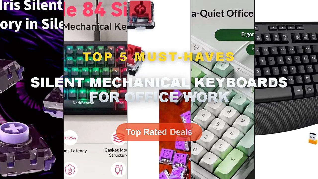 Why Everyone Is Buying Silent Mechanical Keyboards For Office Work - Silent Soft Touch Ergonomic Keyboard and 2400 DPI M...