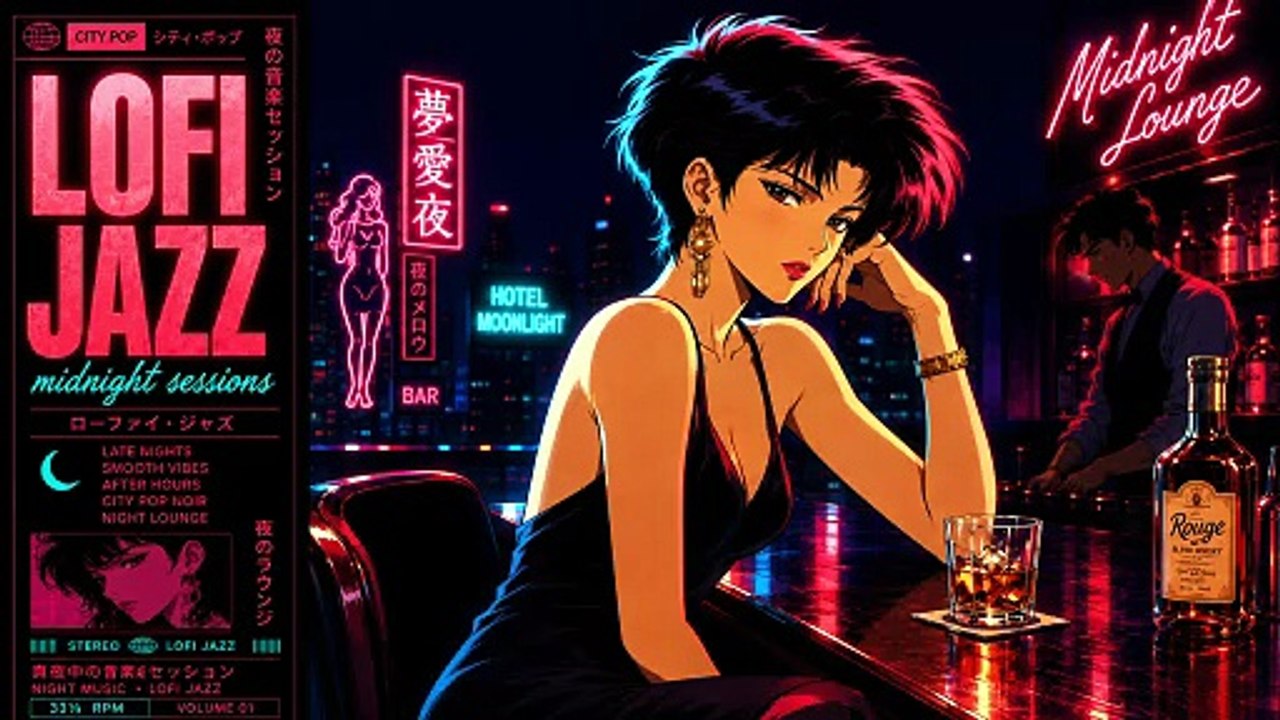 Midnight Lounge 🌙  Jazzy Lofi for Late Nights