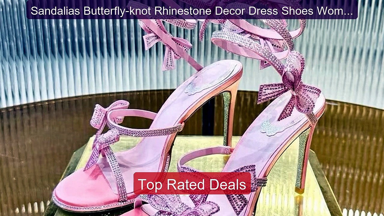 Sandalias Butterfly-knot Rhinestone Decor Dress Shoes Women An... -- Hot Deal 2026 | Limited Offer!
