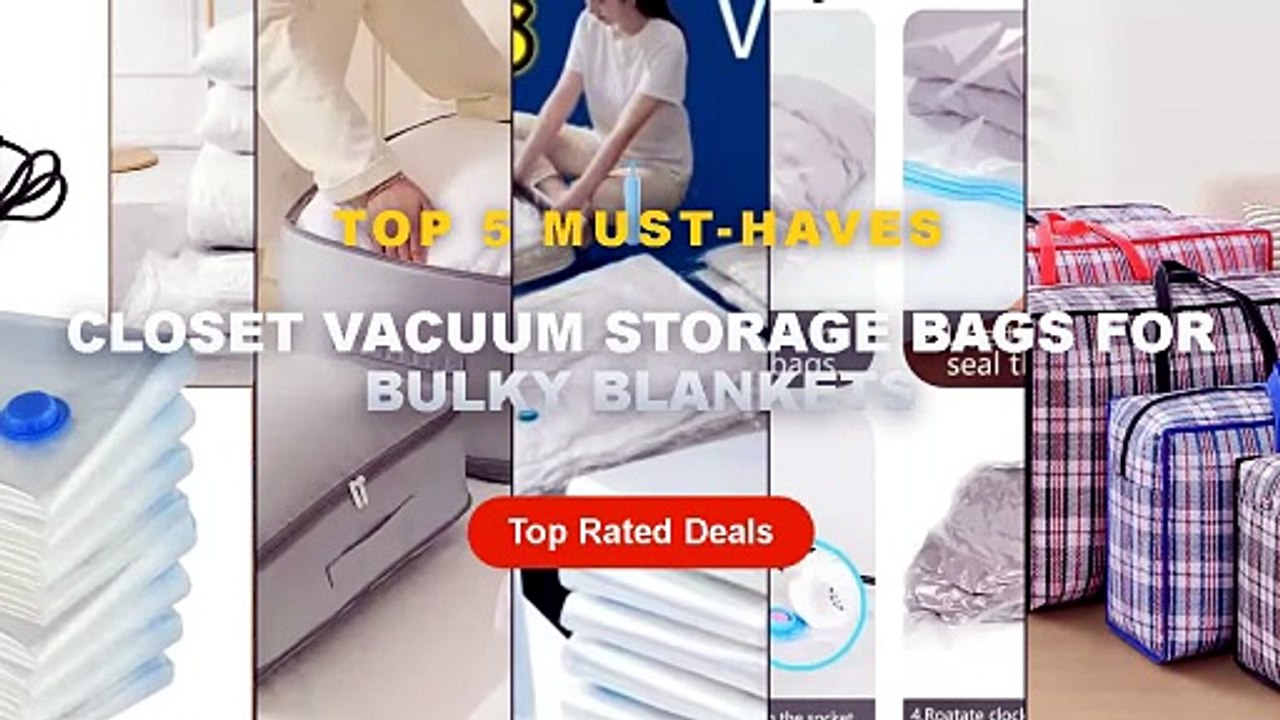 Closet Vacuum Storage Bags For Bulky Blankets:...