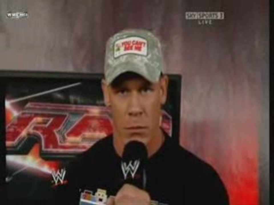 John Cena interview on Raw - 14/07/08