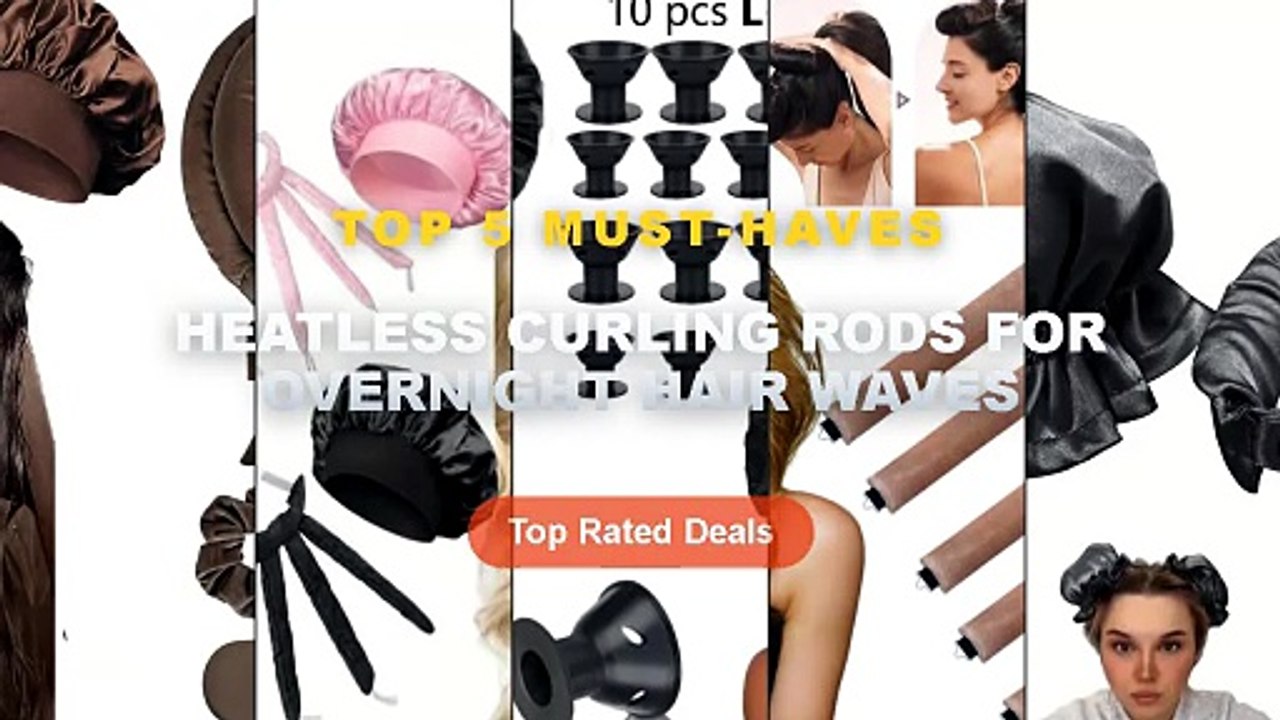 Heatless Curling Rods For Overnight Hair Waves:...
