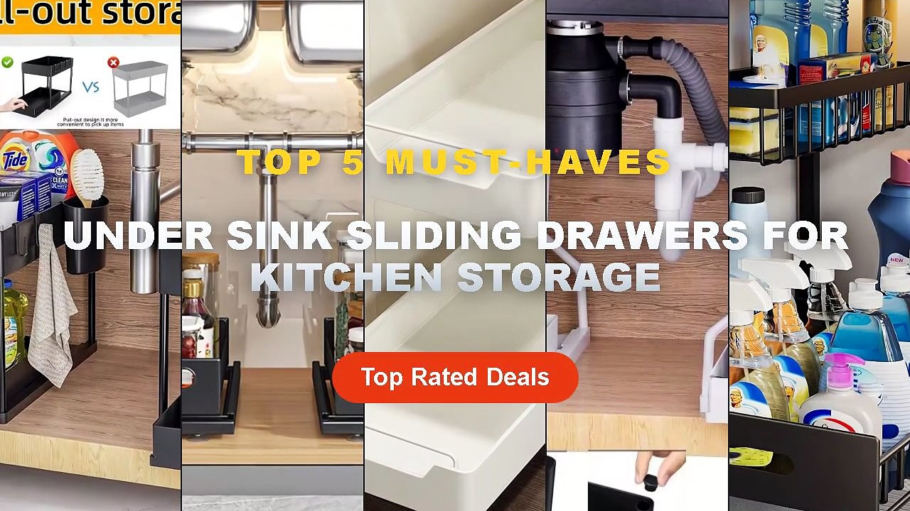 Top 5 Best Under Sink Sliding Drawers For Kitch...