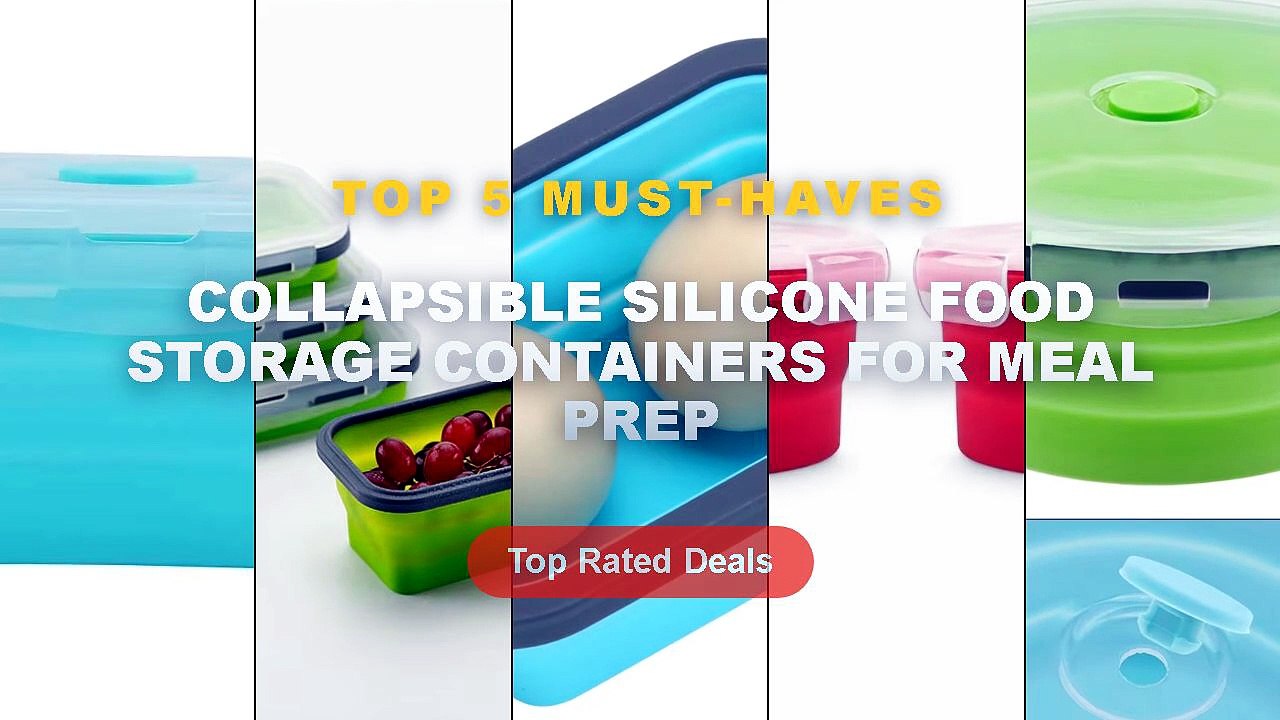 Amazing Collapsible Silicone Food Storage Containers For Meal Prep You Need To See - Silicone Lunch Box Round Folding Fo...