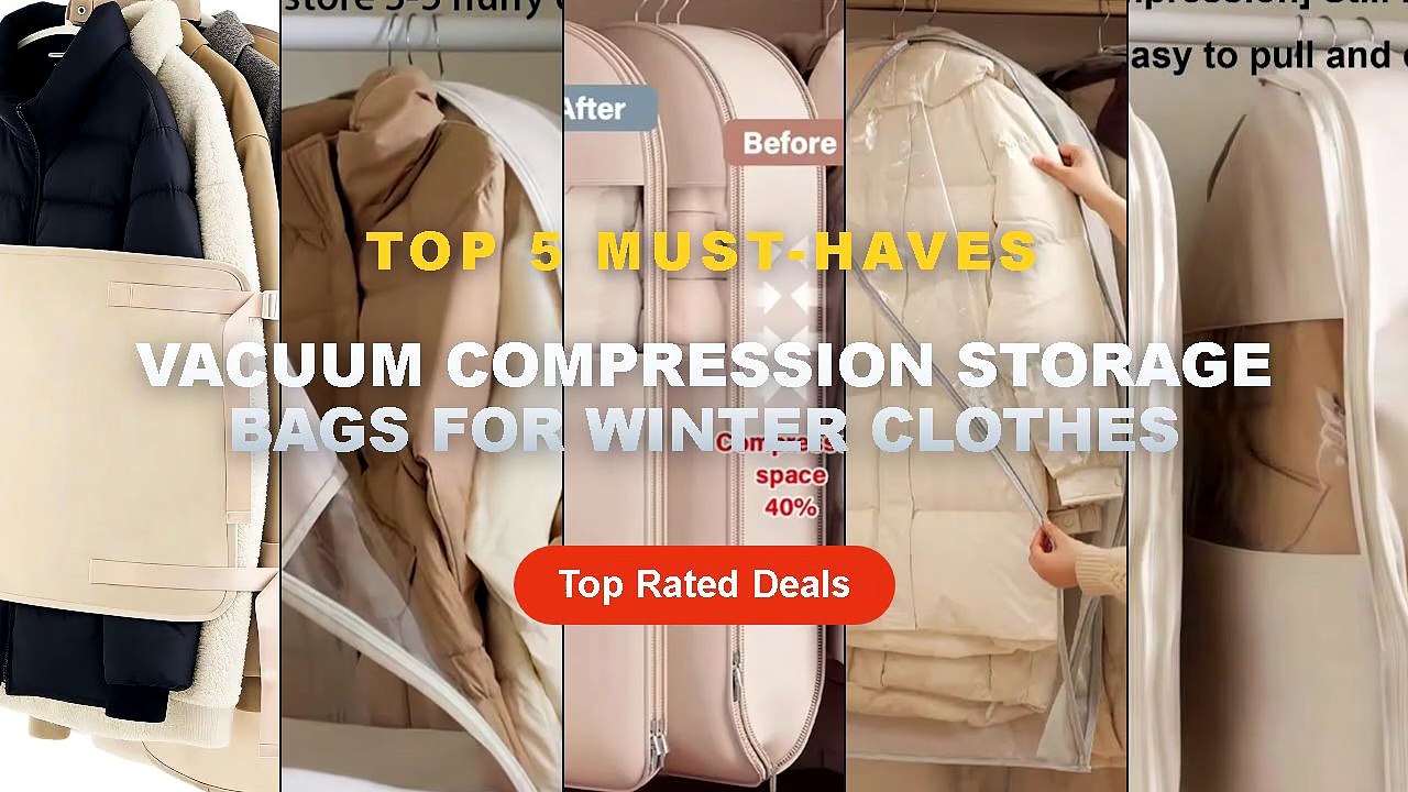 Vacuum Compression Storage Bags For Winter Clot...