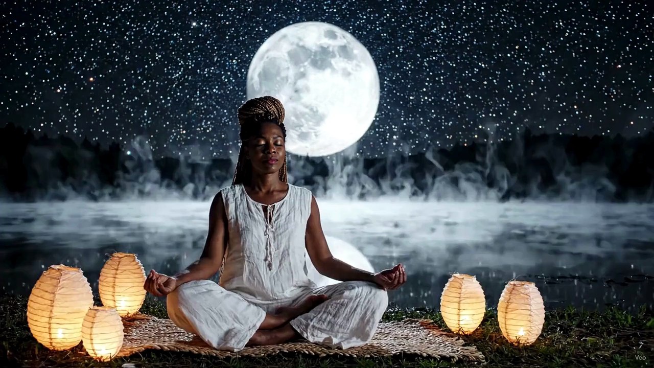 Moonlit Serenity A Peaceful Moment by the Lake