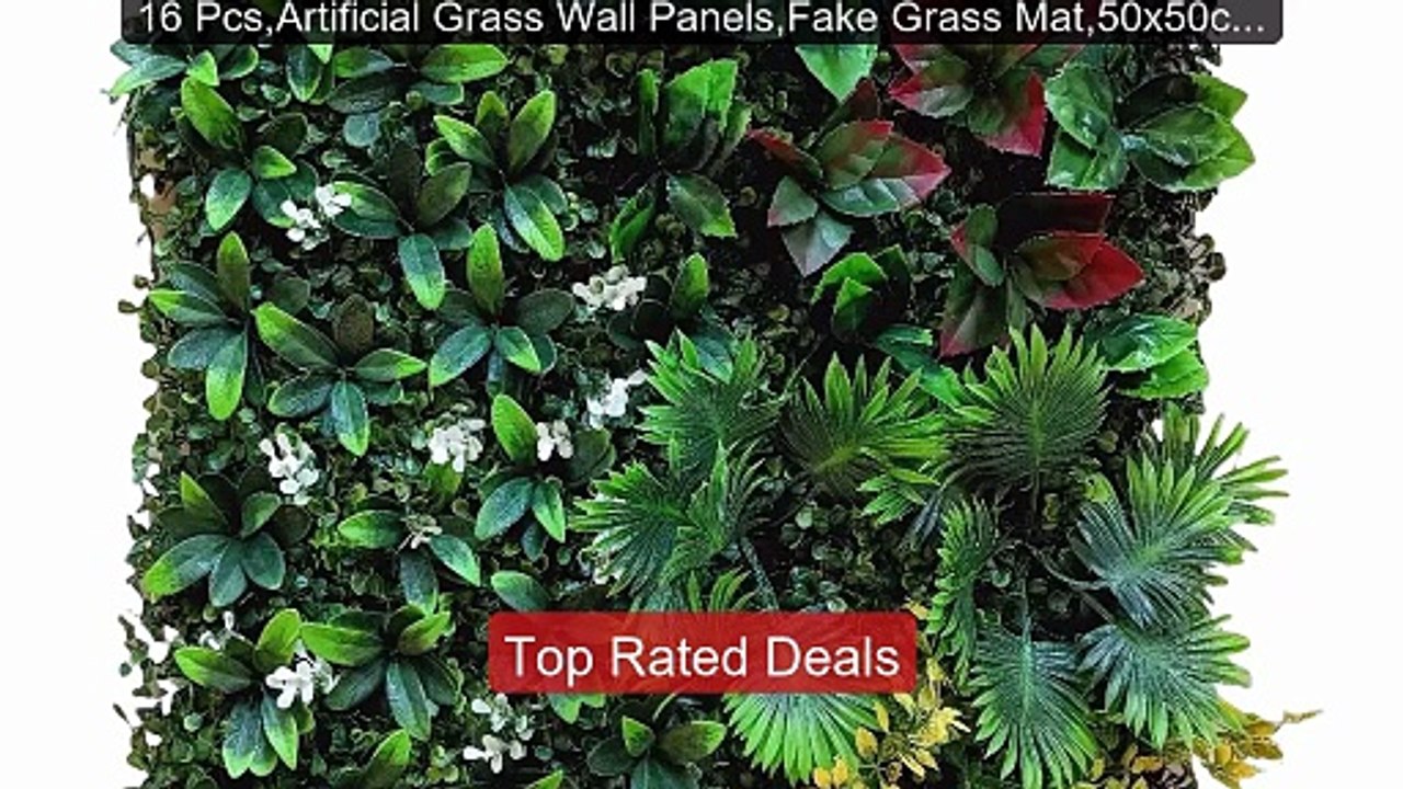 16 Pcs,Artificial Grass Wall Panels,Fake Grass Mat,50x50cm UV Resi... -- Best Deal 2026 | Shop Now!