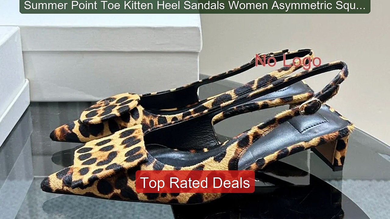 Summer Point Toe Kitten Heel Sandals Women Asymmetric Square C... -- Best Buy 2026 | Great Quality!