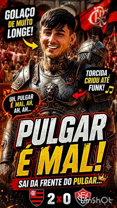 Pulgar é mau! 🔥O golaço que fez a  torcida do flamengo criar um funk #shorts #flamengo #golaço