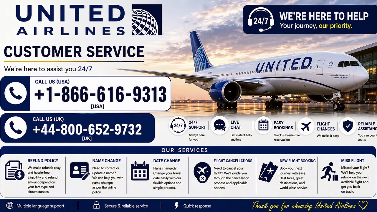 😱+1-866-616-9313 United Airlines Refund Policy 2026 | Refund, Cancellation, Name Change & Date Change Guide