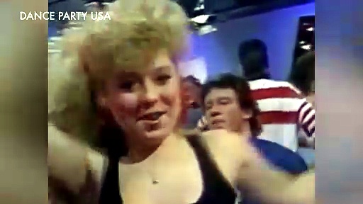 Kelly Ripa on Dance Party USA in 1987