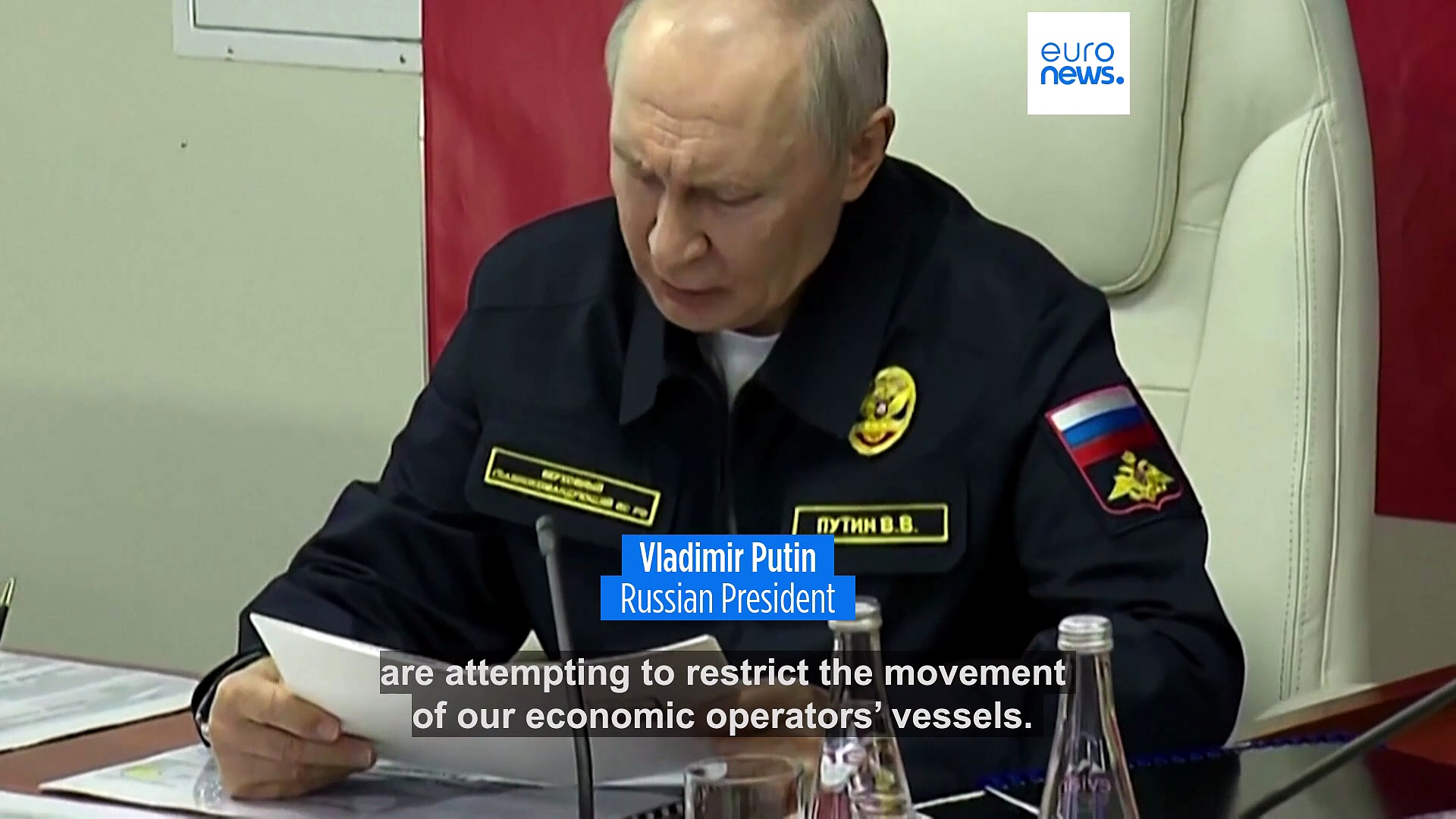 Putin threatens retaliatory seizures of European ships