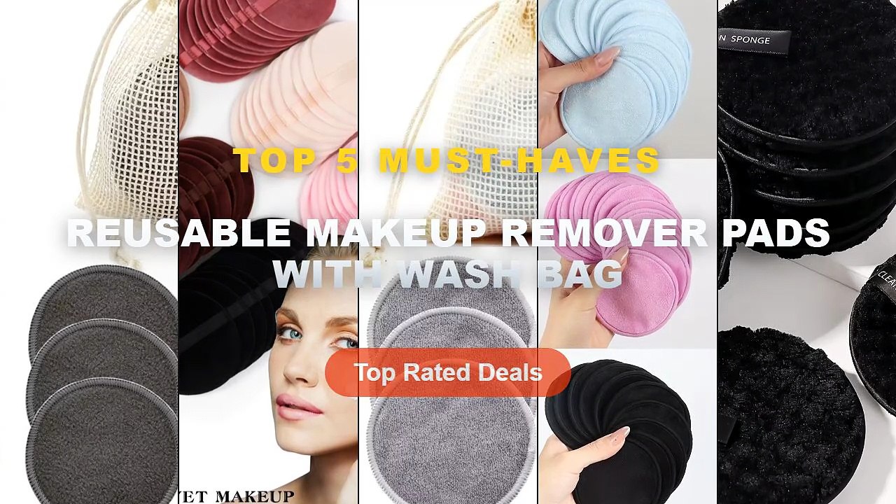 Ultimate Guide to the Best Reusable Makeup Remover Pads With Wash Bag - 8pcs Face Makeup Remover Cotton Pads Rounds Reus...