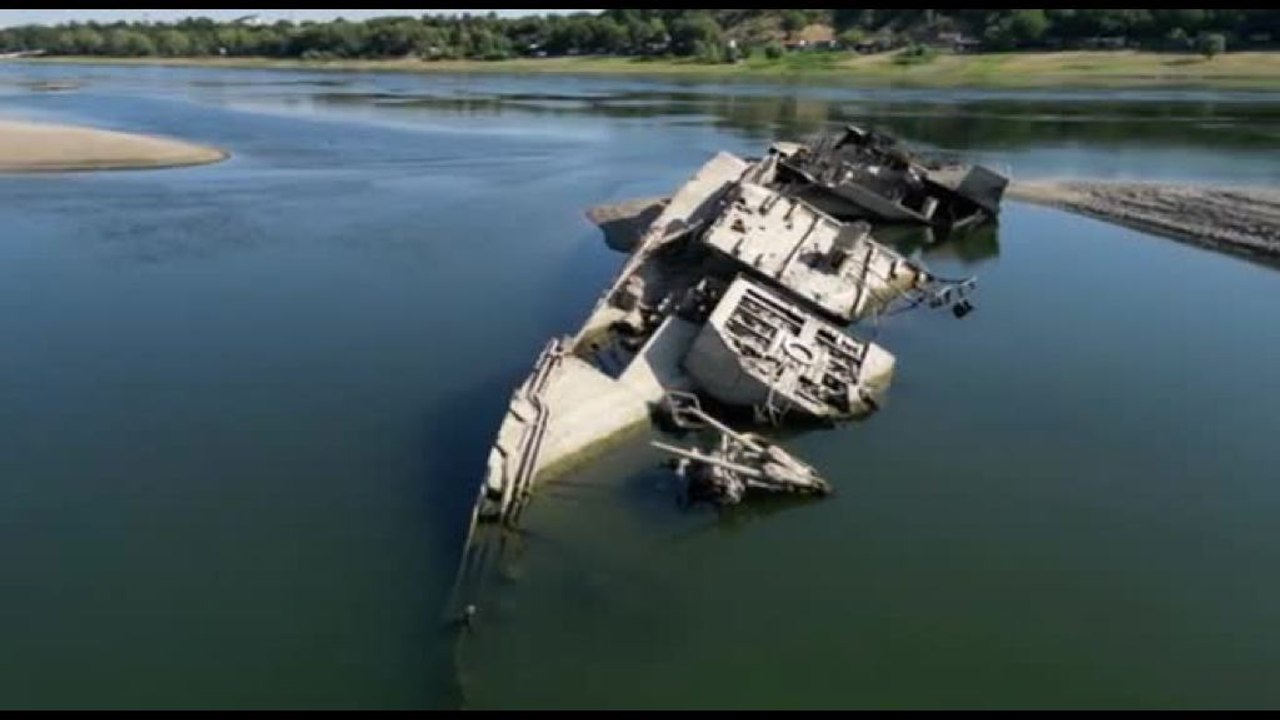 Il Danubio in siccità porta alla luce relitti di una flotta nazista