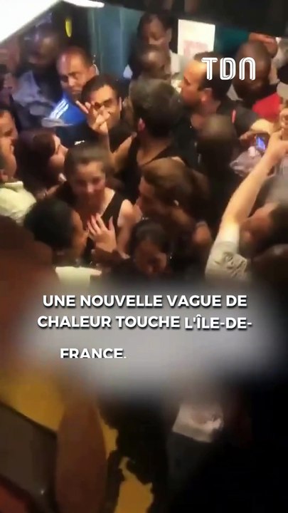 Le RER D bondé en pleine canicule à Paris