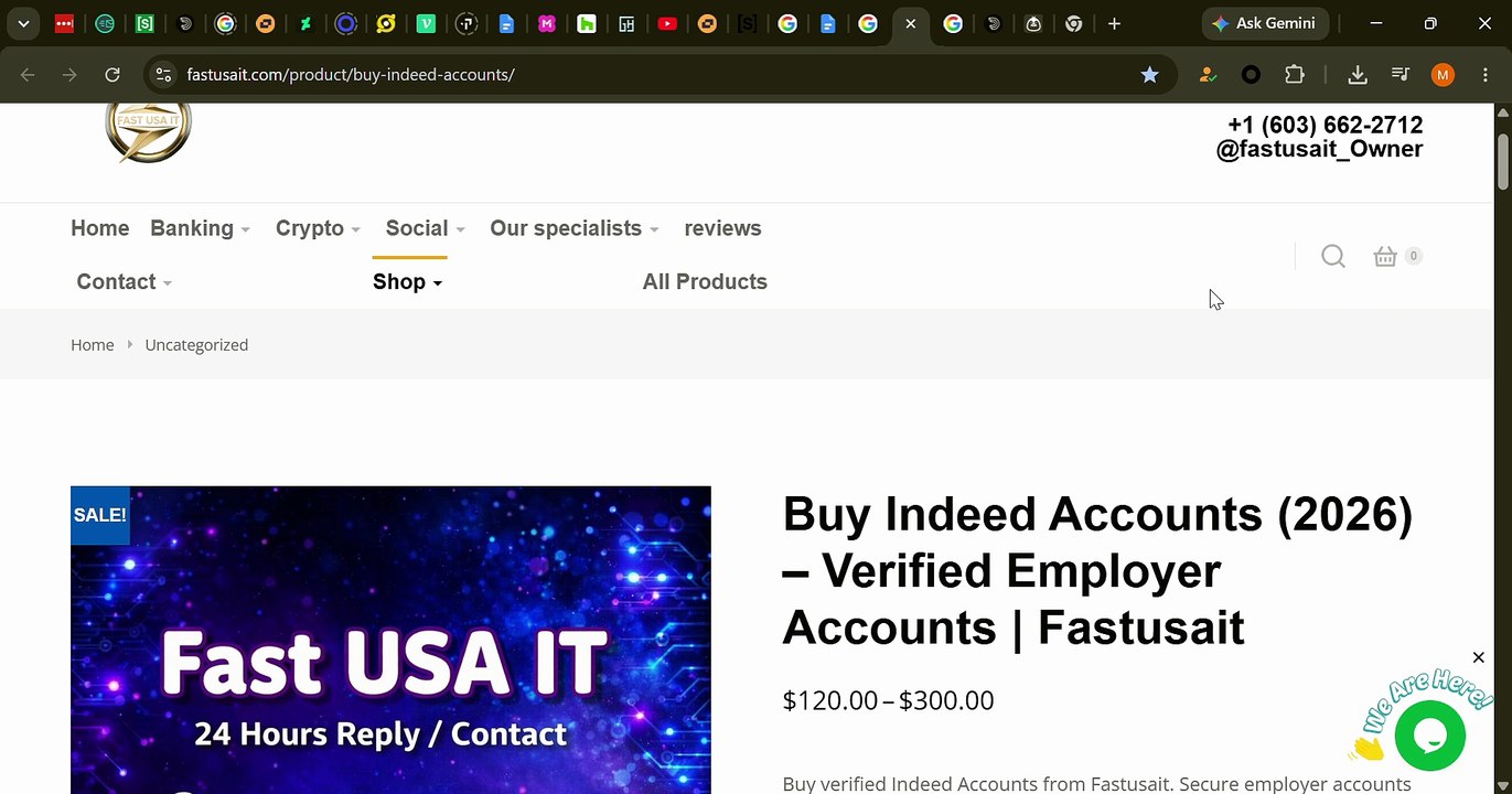 Buying Verified Employer Indeed Accounts AT FASTUSAIT. ...