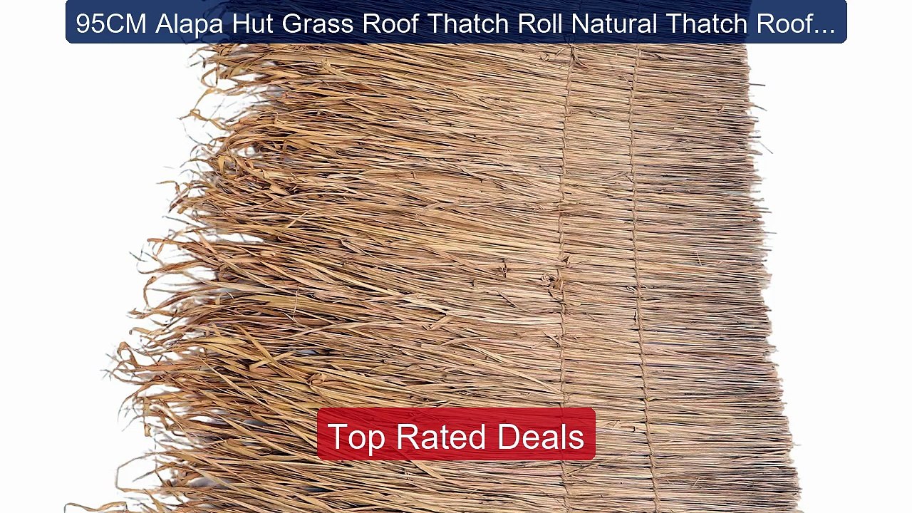95CM Alapa Hut Grass Roof Thatch Roll Natural T...