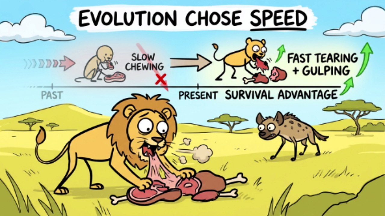 Why Do Predators Swallow Meat Whole