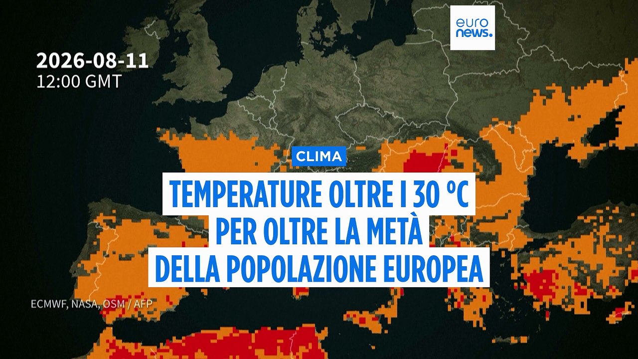 Caldo estremo in Europa: più della metà della popolazione esposta a oltre 30 °C