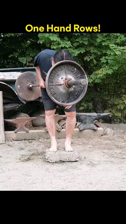 One Hand Barbell Rows