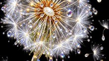 Crystal Dandelion ✨🌼 4K AMOLED Moving Wallpaper | Magical Sparkling Flower | 20 Sec Loop