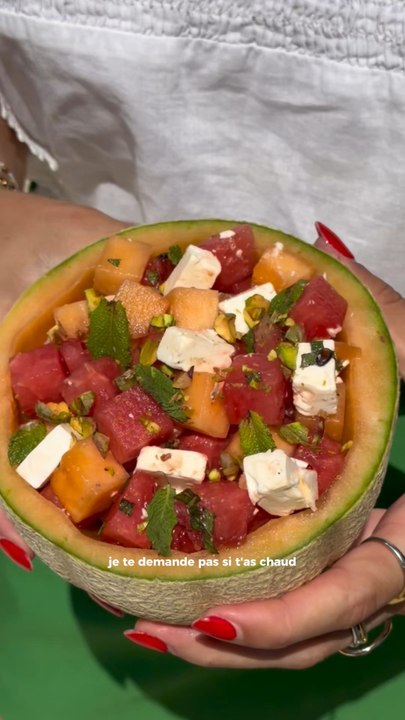 Salade pastèque melon fêta 🍉