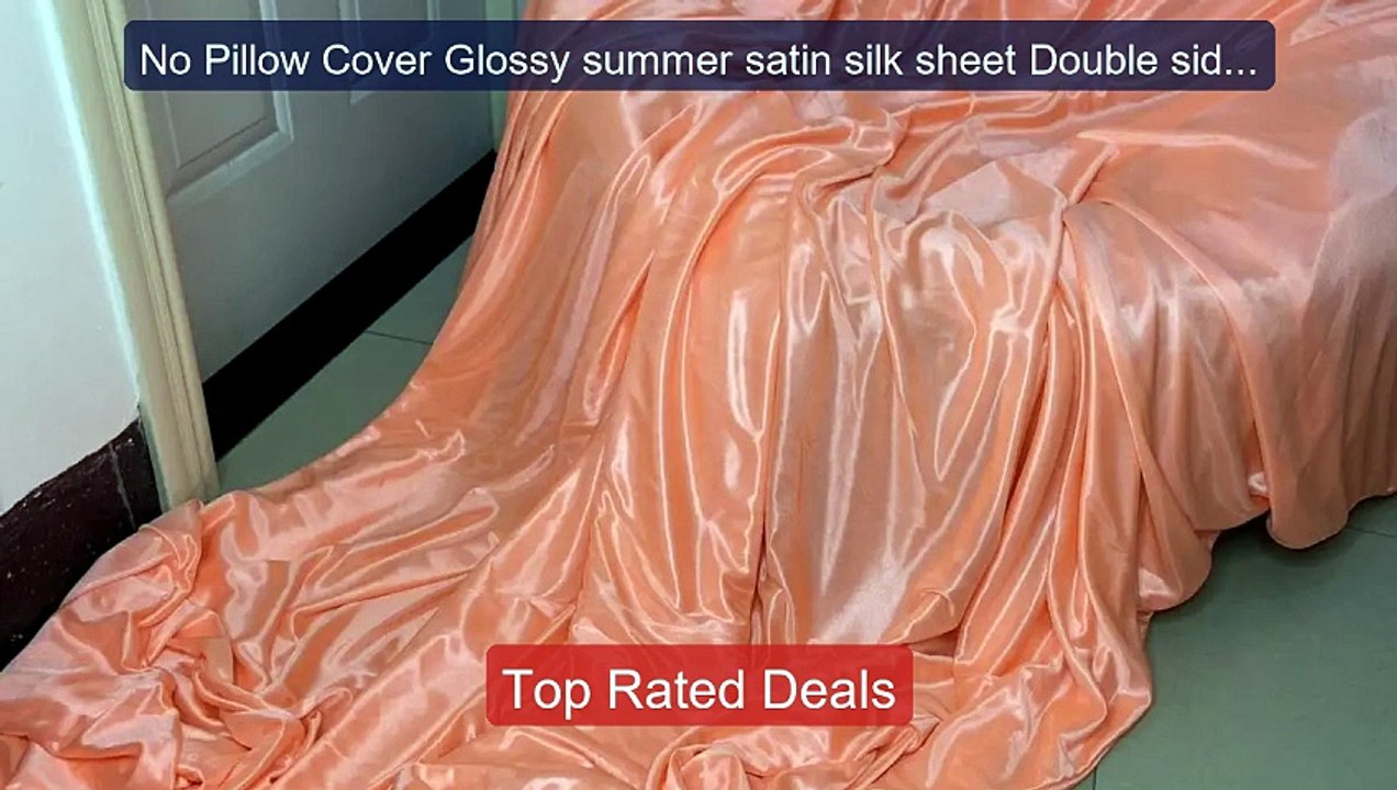 No Pillow Cover Glossy summer satin silk sheet Double side Ice cool... -- Top Rated 2026 | Buy Now!