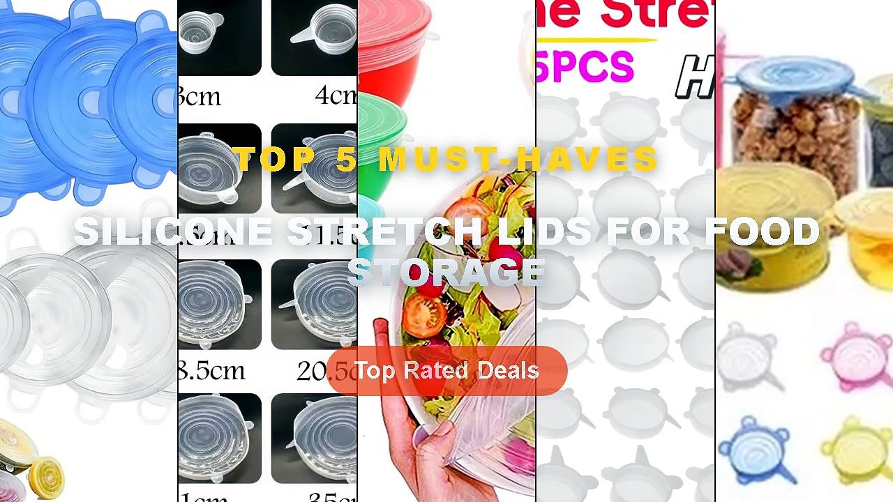 Why Everyone Is Buying Silicone Stretch Lids For Food Storage - Silicone Stretch Lids,13PC Small Lids,Reusable Durable S...
