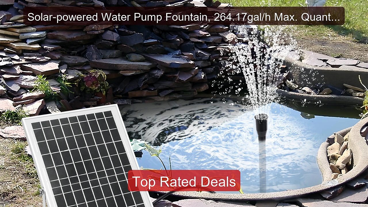 Solar-powered Water Pump Fountain, 264.17gal/h Max. Quantity ... -- Amazing Value 2026 | Must Have!