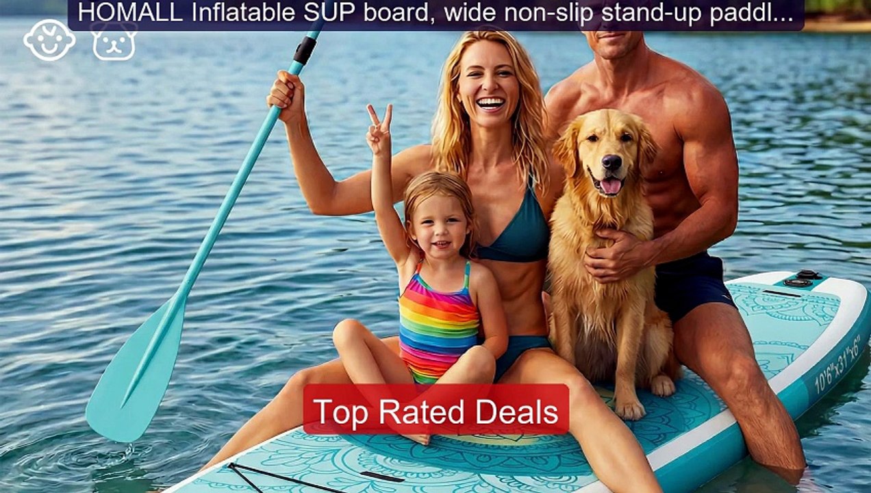 HOMALL Inflatable SUP board, wide non-slip stand-up paddleboard wit... -- Top Rated 2026 | Buy Now!
