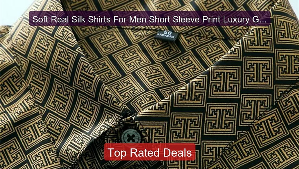 Soft Real Silk Shirts For Men Short Sleeve Print Luxury Gentleman ... -- Best Deal 2026 | Shop Now!