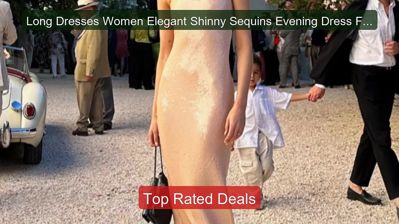 Long Dresses Women Elegant Shinny Sequins Evening Dress Female Slee... -- Top Rated 2026 | Buy Now!