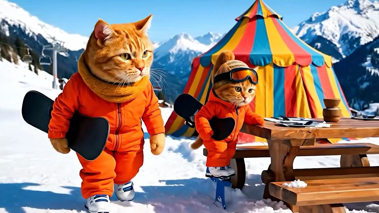 Mama Cat Trims Fur on the Farm and Makes Tiger Hat For Kittens At Home🐾🎩🐯_2